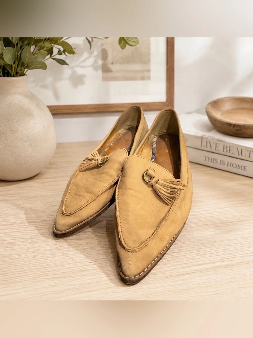 Sperry Tan Tassel leather Loafers size 10